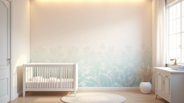 Optez pour des designs doux de papier peint chambre bébé